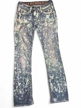 Rock Revival Women’s May Easy Boot Bleach-Splatter Jeans -